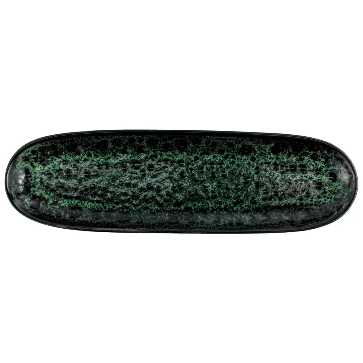 6x VEGA Piatto da portata Black Reef porcellana, ovale; 33x10x2.5 cm (LxLxH); verde/nero; ovale; 6 pz. / Pacco