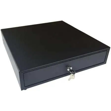 Cassetto per contanti Premier 41LCA4B8CB con 8 scomparti per monete, 4 scomparti per banconote, RJ11, nero