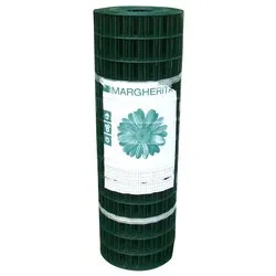 Rete maglie rettangolari (2x25mt) acciaio plastificato MARGHERITA Verde SE19200025B