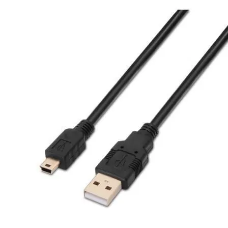 Cavo USB 2.0 AISENS A101-0024 1 m MiniUSB 5 pin Nero 60 Mbps 2,5 W