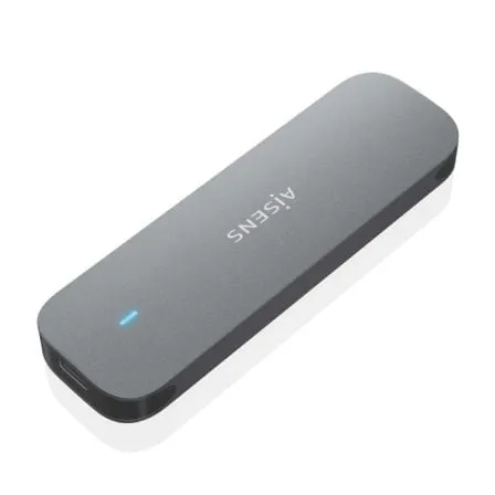 AISENS ASM2-006GRY Contenitore esterno USB 3.1 M.2 SATA senza viti grigio alluminio