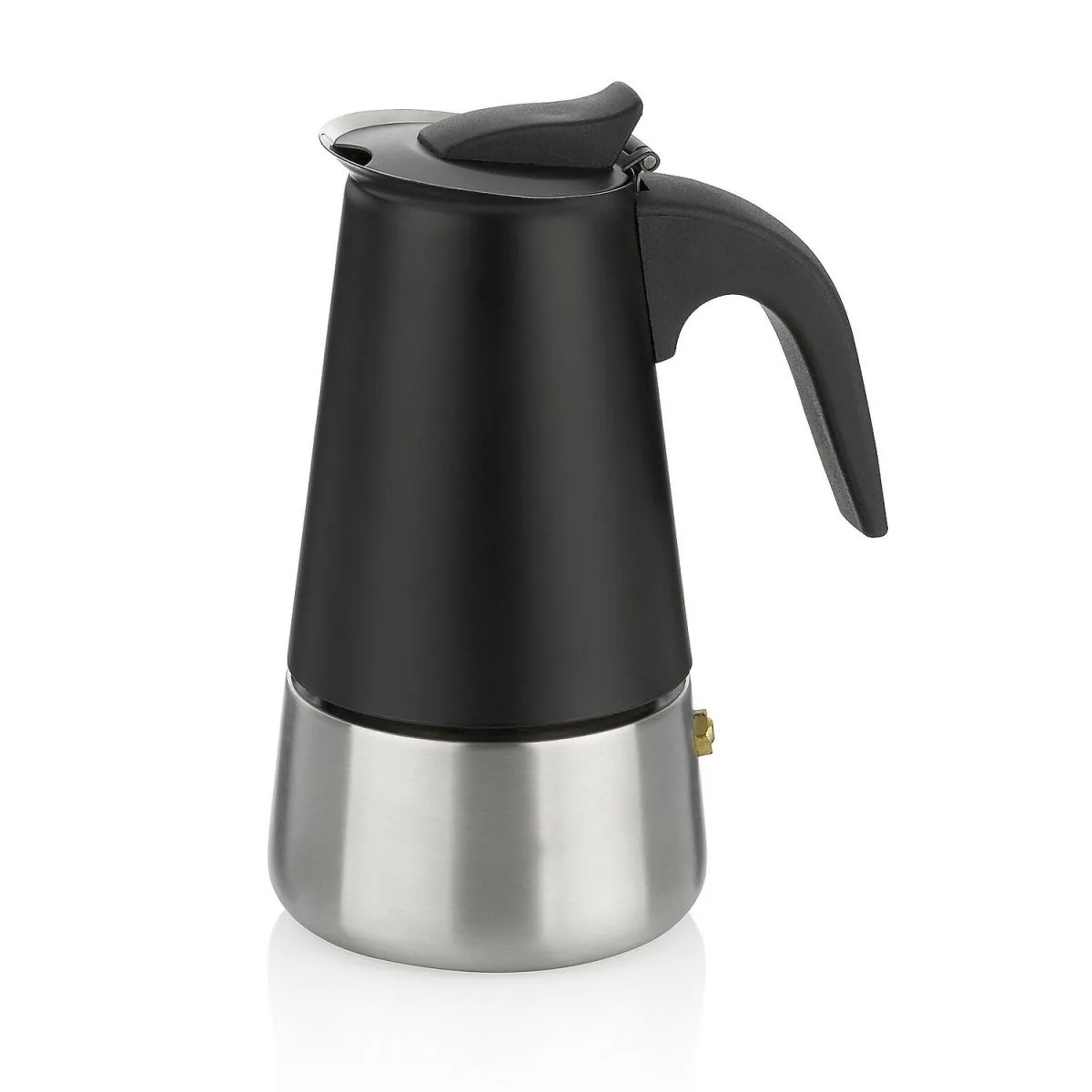 kela Caffettiera Ferrara in acciaio inox; 17 cm (H); nero
