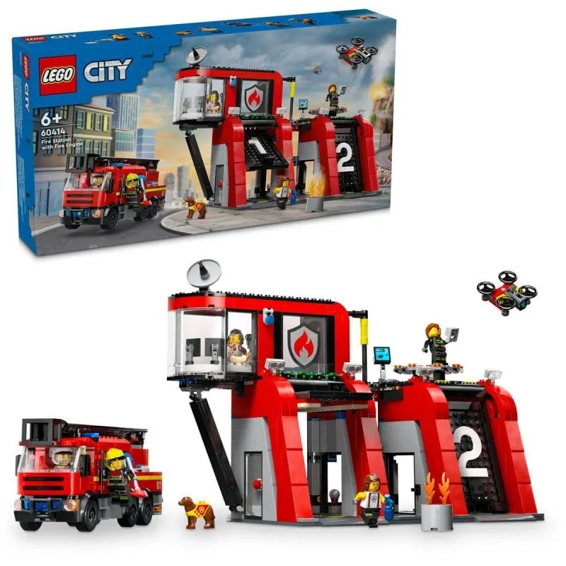 Caserma dei pompieri Lego® con camion dei pompieri
