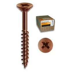 Viti per legno filetto parziale 200 pz (4x60mm) Bronzato PFACZP400600BZC