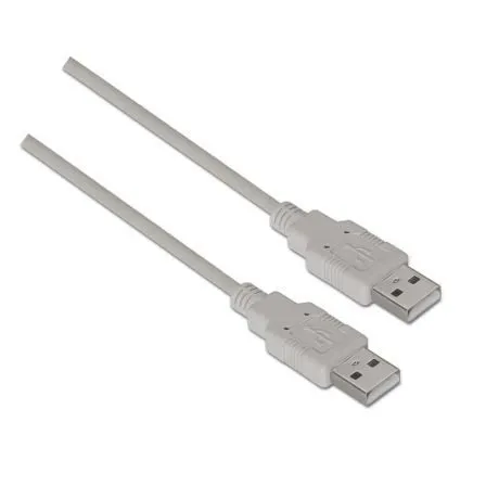 Cavo USB AISENS A101-0022 USB 2.0 Tipo A Maschio-Maschio 2m 60Mbps Beige