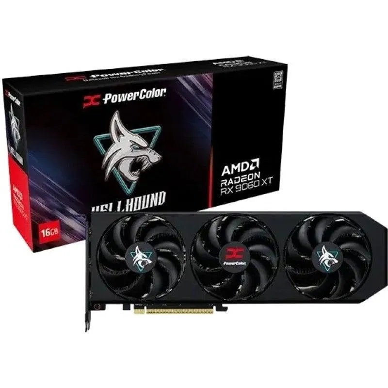 Scheda Grafica PowerColor Hellhound AMD Radeon RX 9060 XT OC 16GB GDDR6 FSR 4