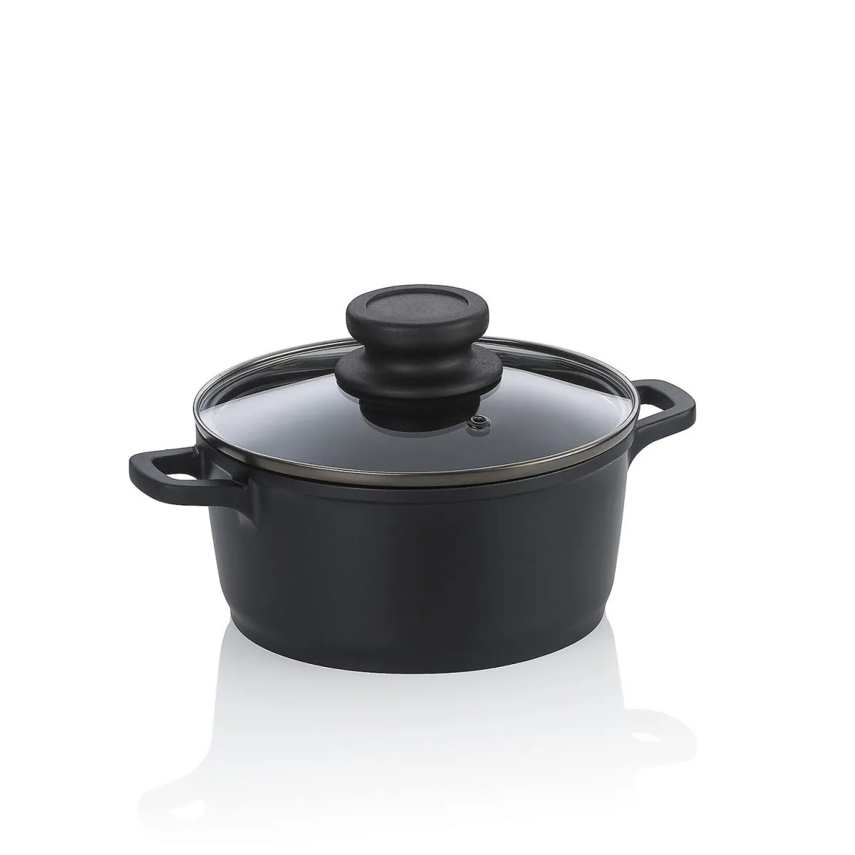 kela Pentola per carne Atura in alluminio pressofuso; 1 l, 16x8 cm (ØxH); nero; rotonda