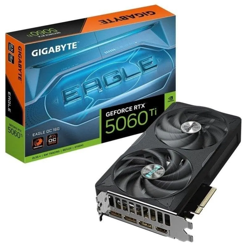 Scheda Grafica Gigabyte GeForce RTX 5060 Ti EAGLE OC 16GB GDDR7 Reflex 2 RTX AI DLSS4