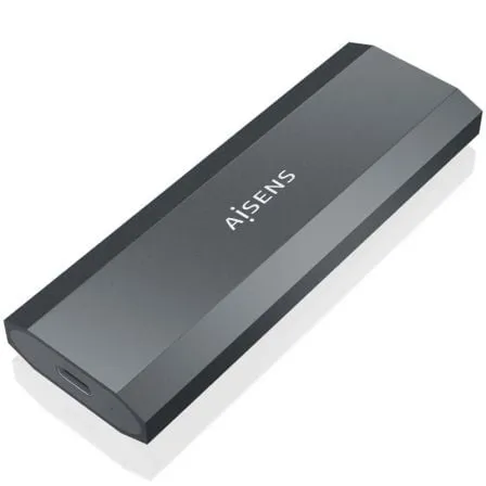 Custodia esterna M.2 NVMe AISENS ASM2-029GR in alluminio grigio USB 3.2 Gen2 senza viti Plug and Play