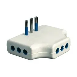 Adattatore 3 prese 2P+T 10A (std italiano) SALVASPAZIO Bianco 87250