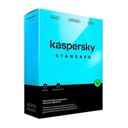 Kaspersky Antivirus Standard 10 dispositivi 1 licenza Supporto fisico Ottimizzazione PC