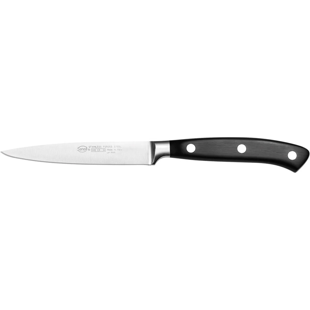 Sanelli Spelucchino forgiato, Sanelli Ergoforge, lunghezza lama 70 mm; 20.5 cm (L); argento/nero