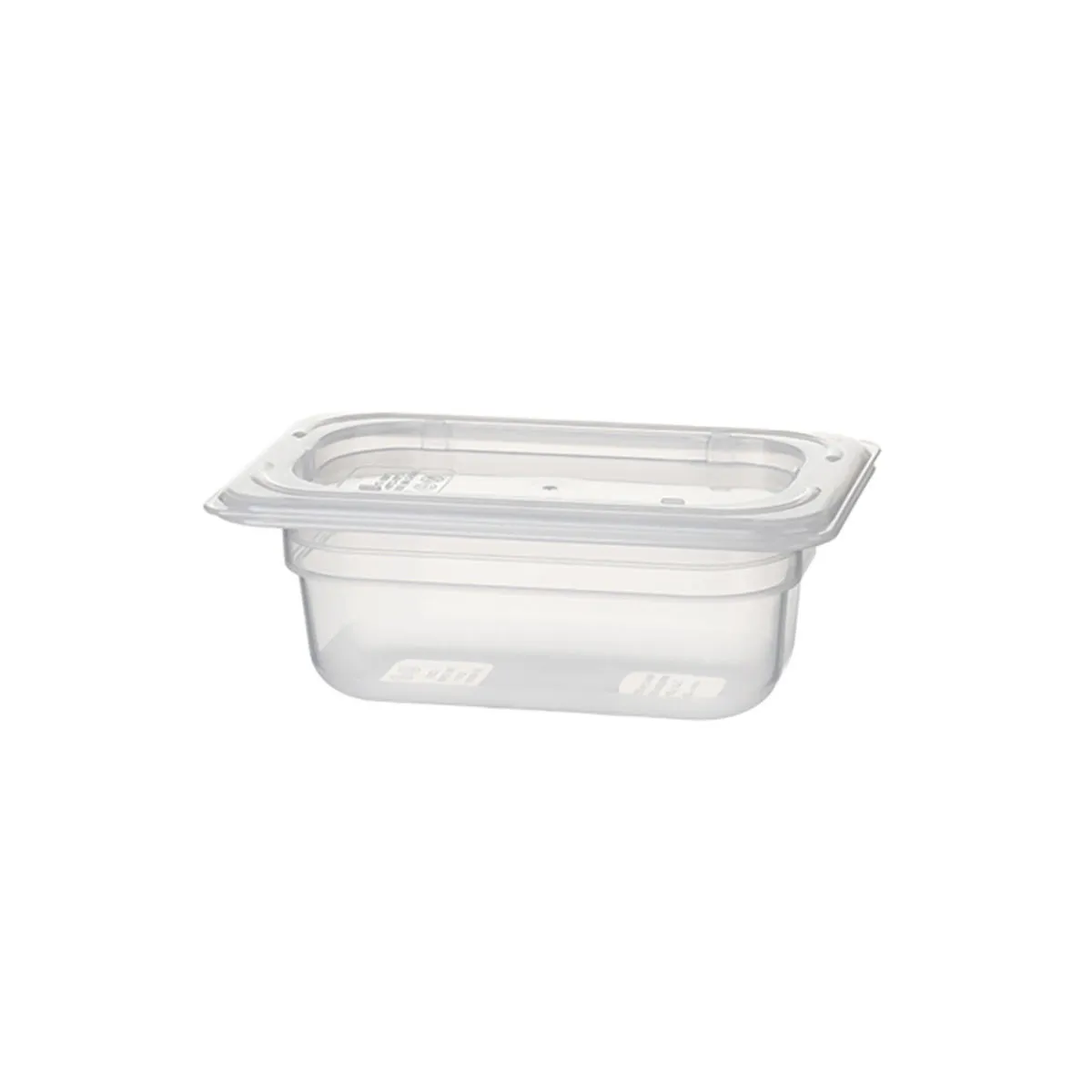 Stalgast Contenitore Gastronorm, polipropilene, gastronorm 1/9, H. 65 mm, serie Protect ; GN 1/9, 0.5 l, 17.6x10.8 cm (LxP); trasparente