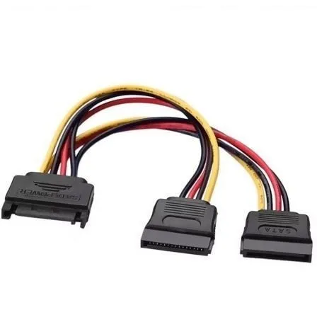 Cavo AISENS A131-0353 SATA maschio a 2x femmina a 15 pin 0,2 m nero fino a 54 W