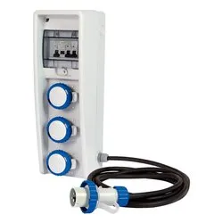 Quadro elettrico industriale ASC IP65 3 prese CEE (15x13,7x45cm) ULISSE 74309