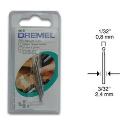 Fresa miniutensile 3 pz (0,8mm) Legno, Fibra di vetro, Plastica, Metallo tenero 26150108JA