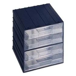 Porta minuteria cassettiera modulare N 6P 4C (20,8x22,2x20,8cm) VISION BLOK Nero 1000020