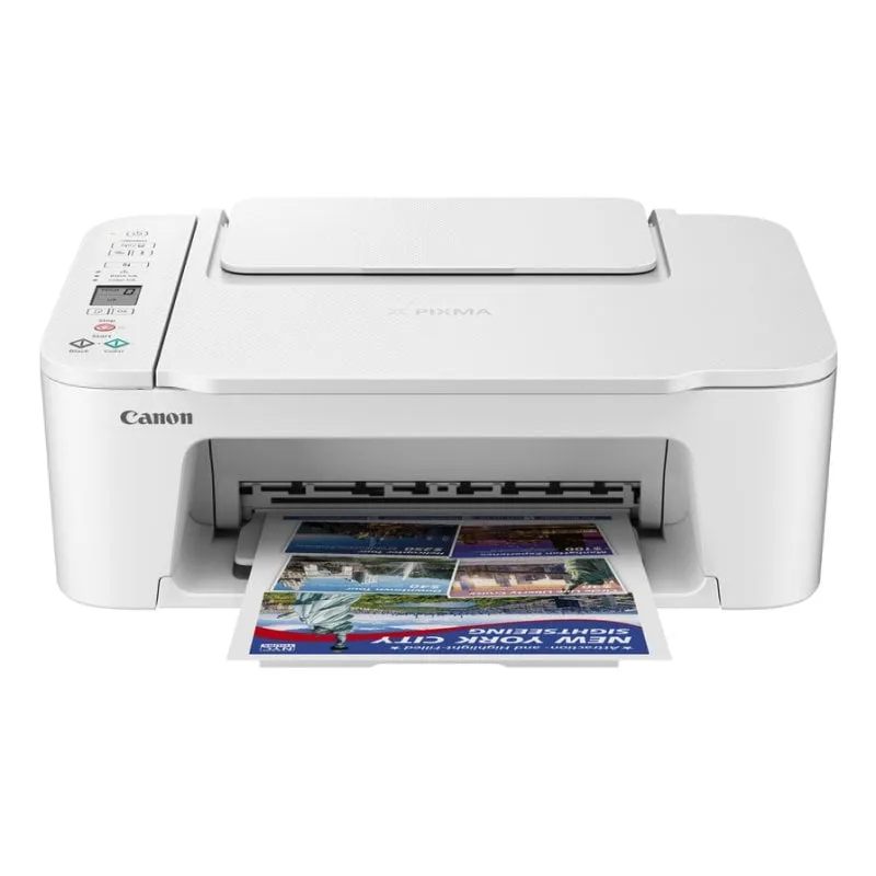 Stampante a getto d'inchiostro Canon PIXMA TS3751i multifunzione WiFi con schermo LCD bianco