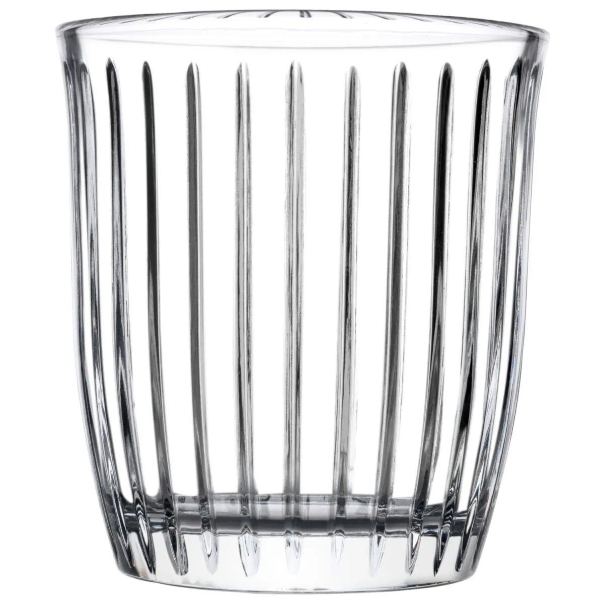 4x Pasabahçe Bicchiere acqua Joy in vetro rigato; 280 ml, 8.65x8.85 cm (ØxH); trasparente; 4 pz. / Pacco
