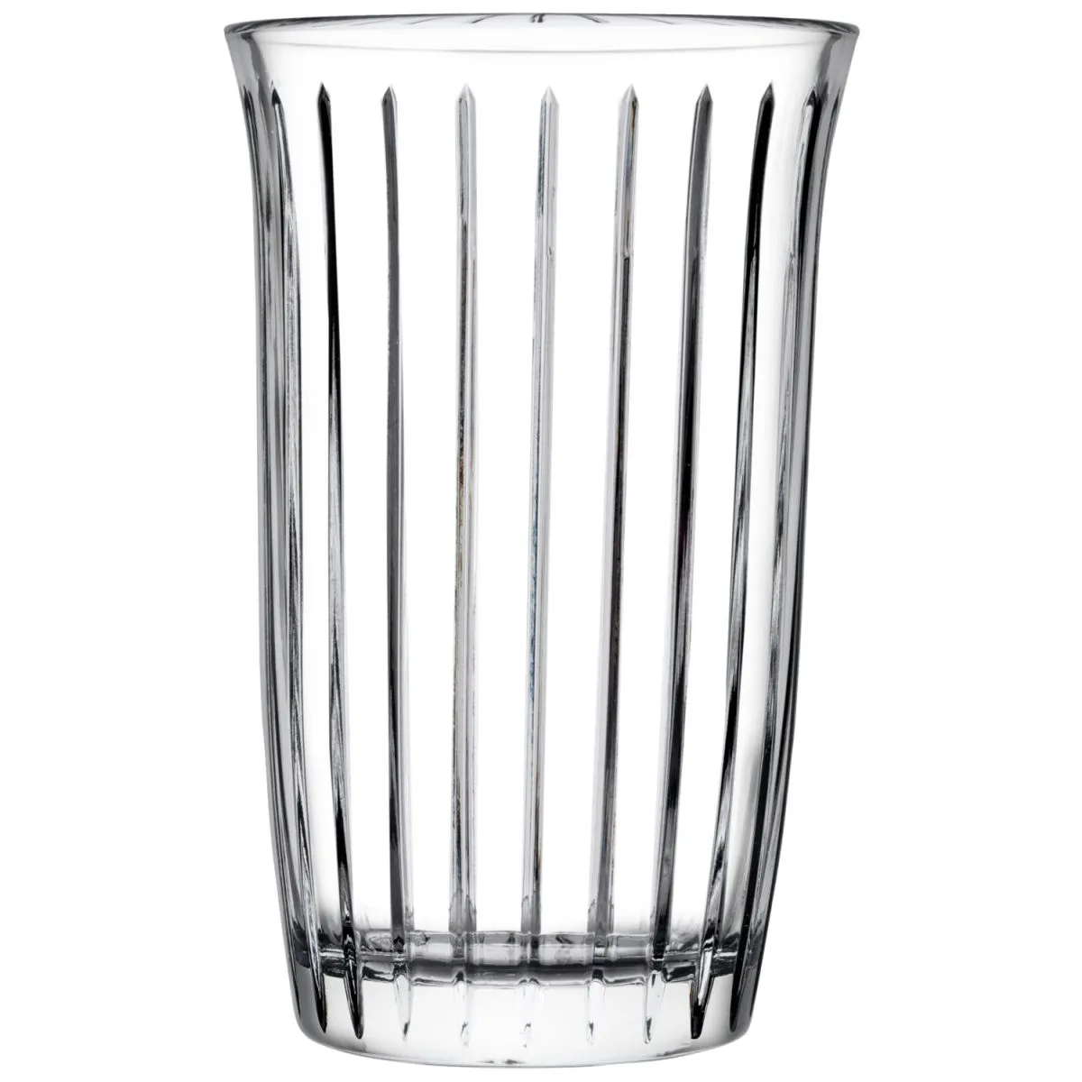 4x Pasabahçe Tumbler alto Joy in vetro rigato; 365 ml, 8.35x13.1 cm (ØxH); trasparente; 4 pz. / Pacco