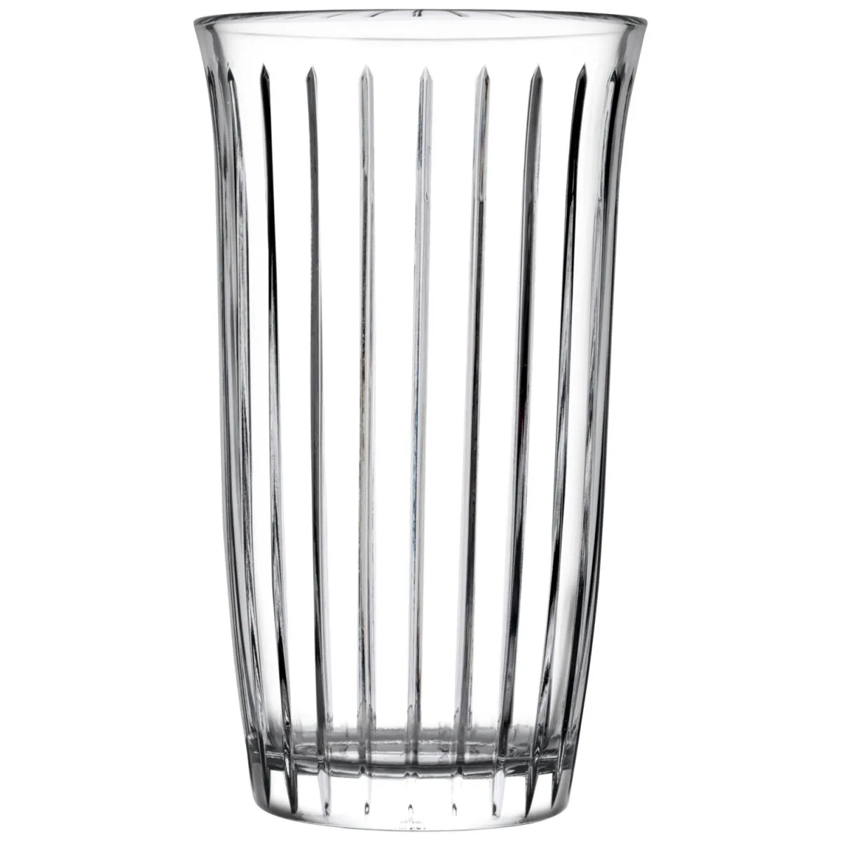 4x Pasabahçe Tumbler alto Joy in vetro rigato; 475 ml, 8.95x15.3 cm (ØxH); trasparente; 4 pz. / Pacco
