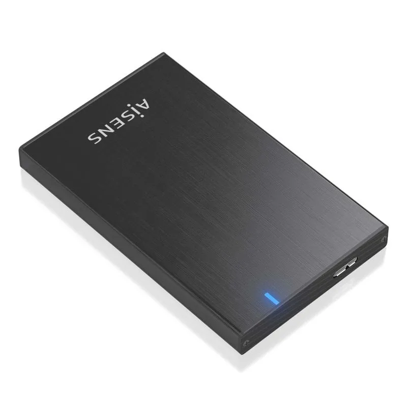 Box esterno 2.5″ SATA AISENS ASE-2527B Alluminio Nero USB 3.0 LED per HDD/SSD