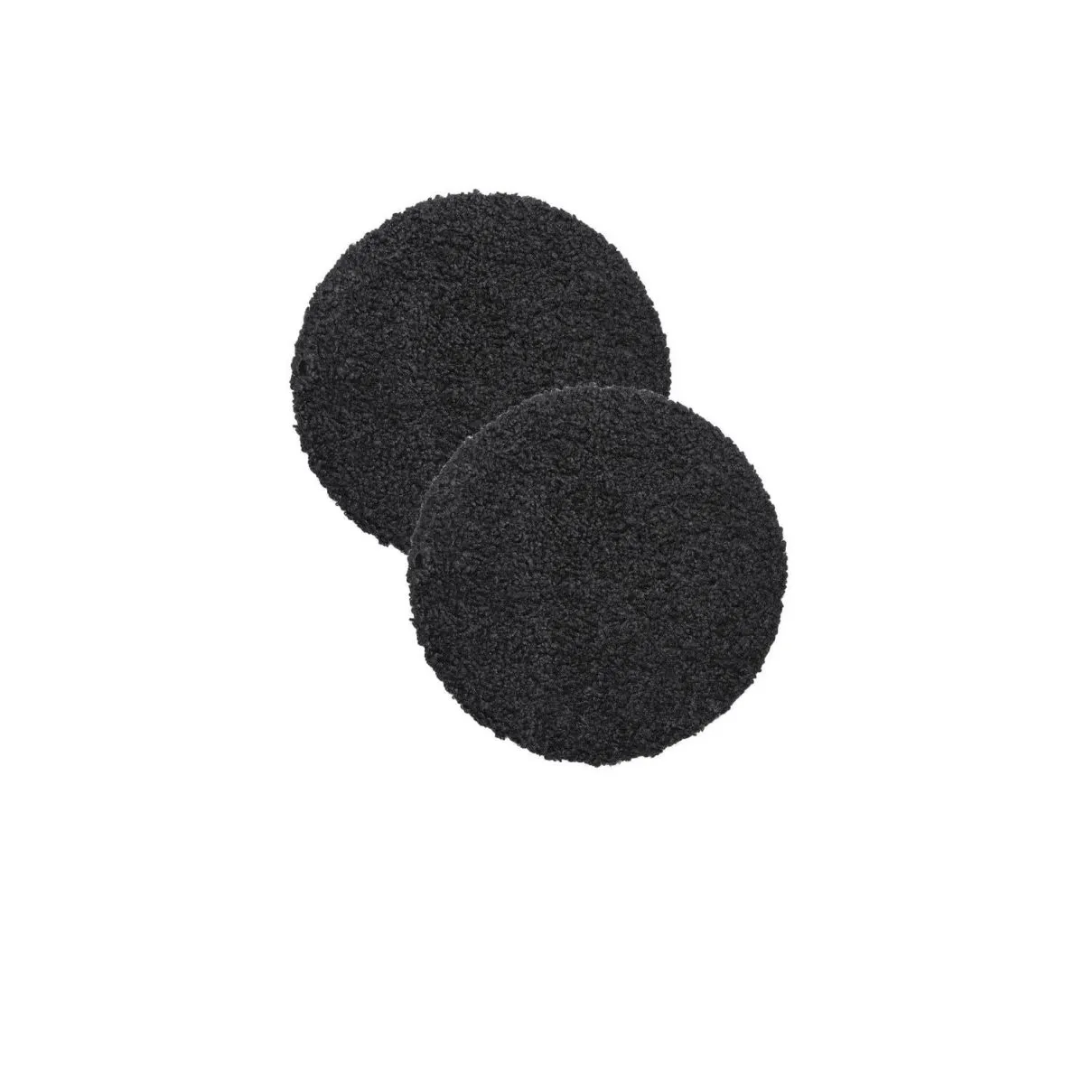 2x Svanefors Cuscino per sedia Teddy 2P; 38x38x4 cm (LxLxH); nero; tinta unita; 2 pz. / Pacco
