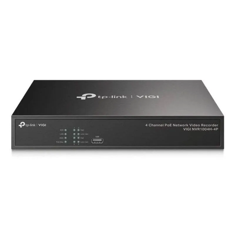 Registratore NVR per Telecamera IP VIGI by TP-Link NVR1004H-4P 4 canali 4K 10TB HDD PoE+