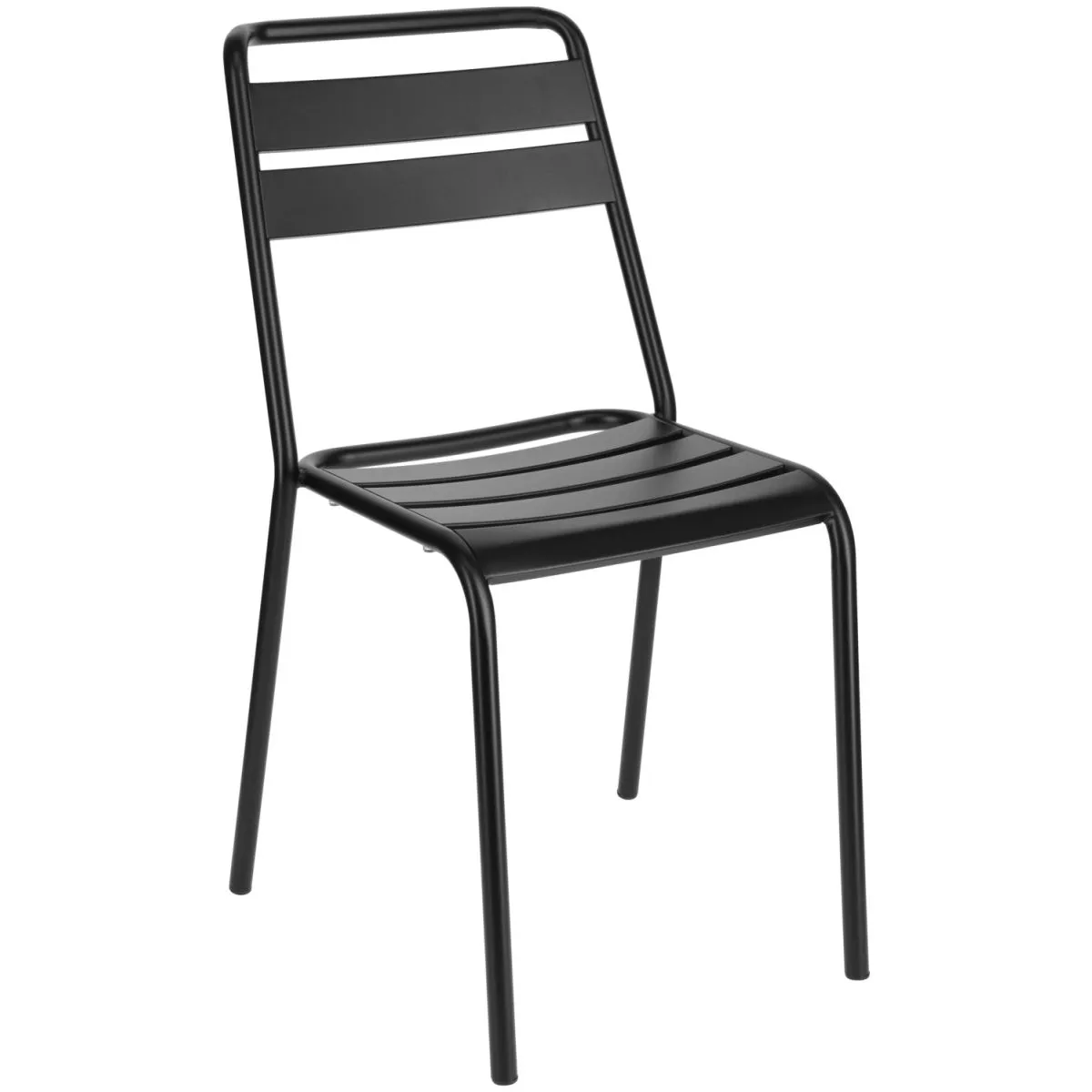 4x PULSIVA Sedia impilabile da esterno Sentra; 57x47x83 cm (LxPxH); nero; 4 pz. / Pacco