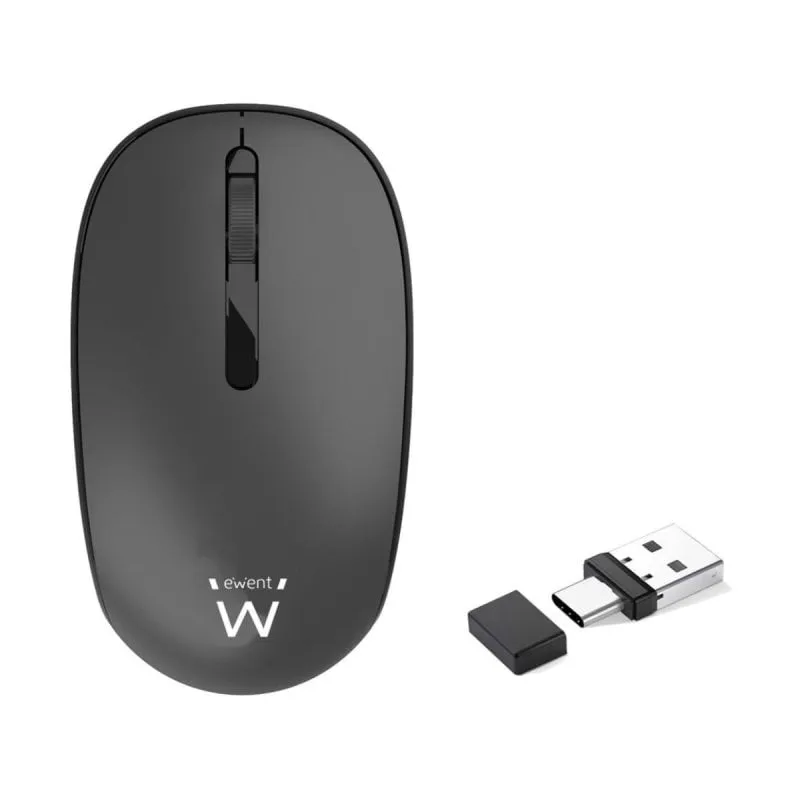 Mouse wireless Ewent 1000 DPI Silent Click USB-A/USB-C Risparmio energetico
