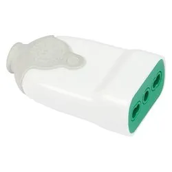 Presa elettrica 2P+T 10/16A (bipasso std italiano) per cavo assiale BICÒ Bianco e Verde 86000