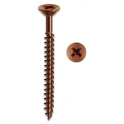 Viti per legno 500 pz (2,5x12mm) lunghezza filetto 70 mm Bronzato PVACZP250120BZC