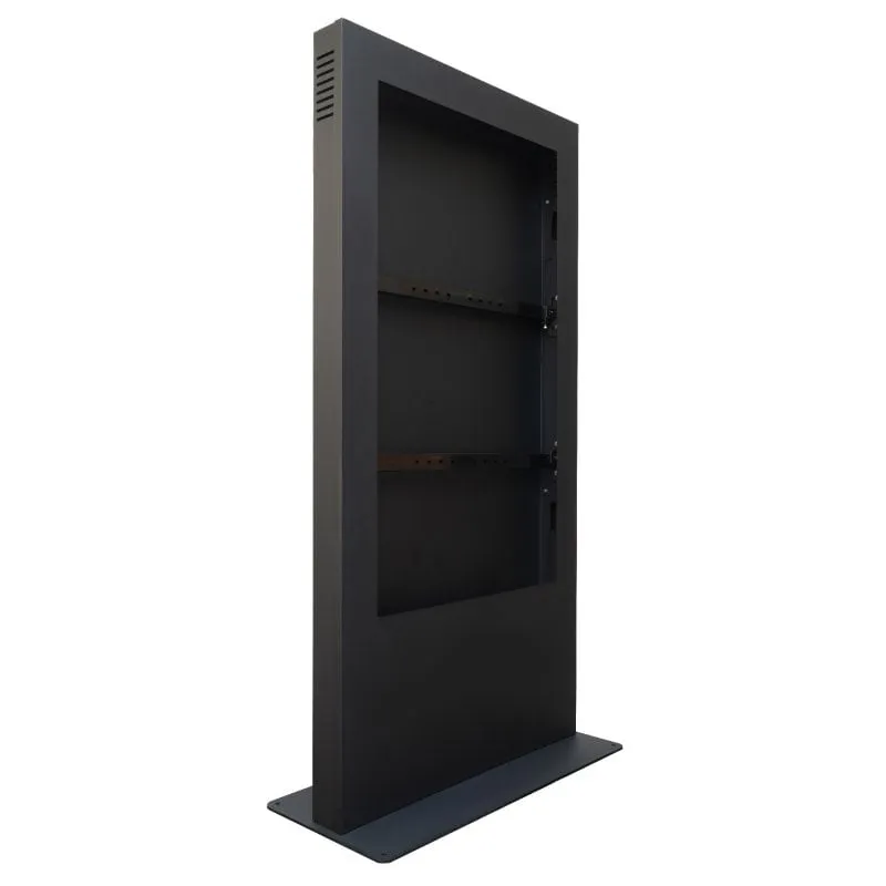 Kimex 161-4900V Totem per monitor da 49", montaggio VESA verticale, struttura autoportante, nero