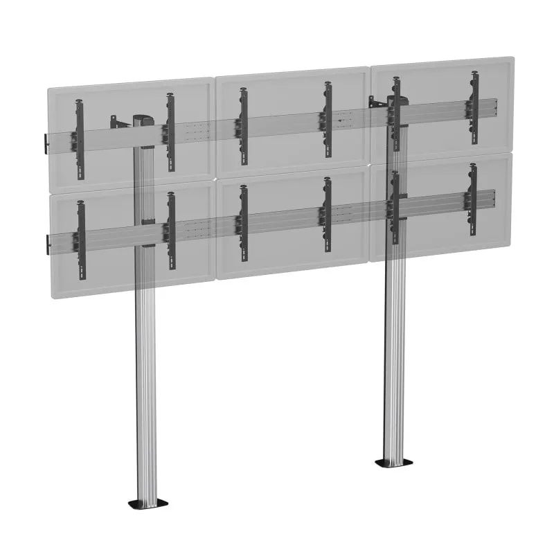 Supporto videowall Kimex 031-2602K3 per 6 schermi 50-55″ VESA 200x200-600x400 fino a 300 kg