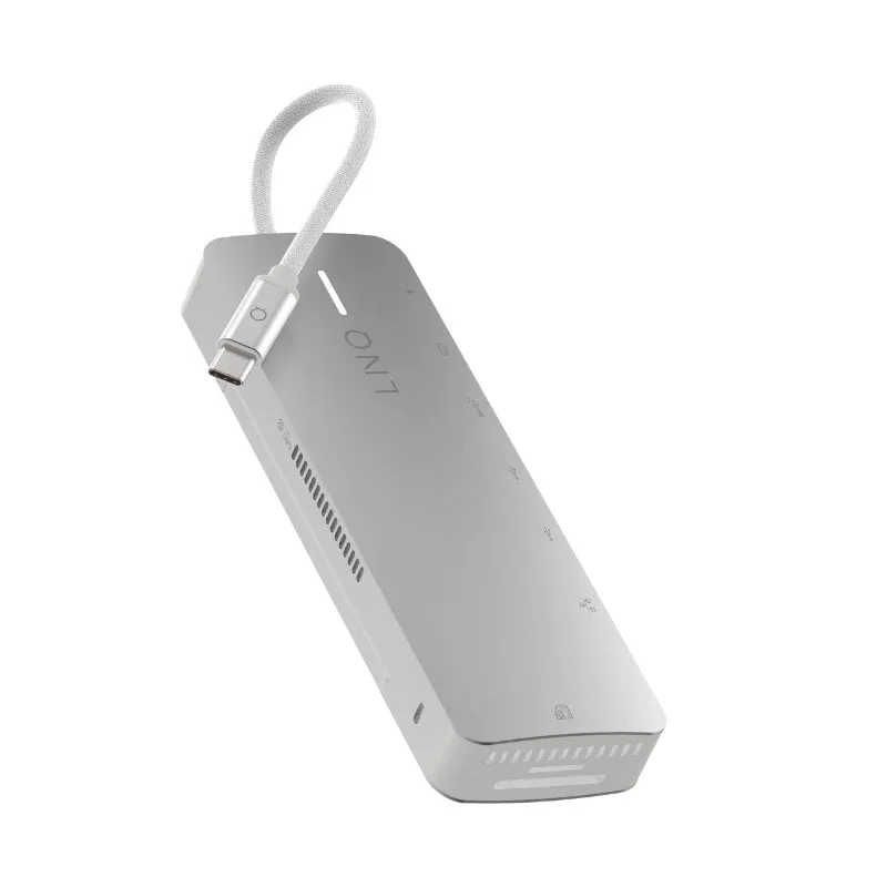 Hub USB-C Linq 9 in 1 Pro Studio SSD NVMe M.2/HDMI 4K/USB-C PD 140 W/Ethernet 2,5 Gbps