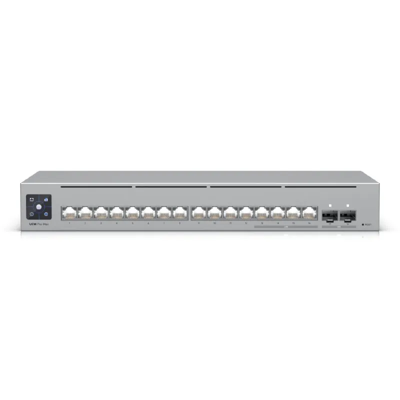 Switch Ubiquiti Pro Max 16 12x1G 4x2.5G 180W L3 Rack 10G SFP+ Display Touch