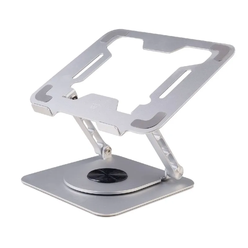 Supporto per laptop in alluminio Ewent EW1267 con base girevole a 360°, altezza regolabile, pieghevole