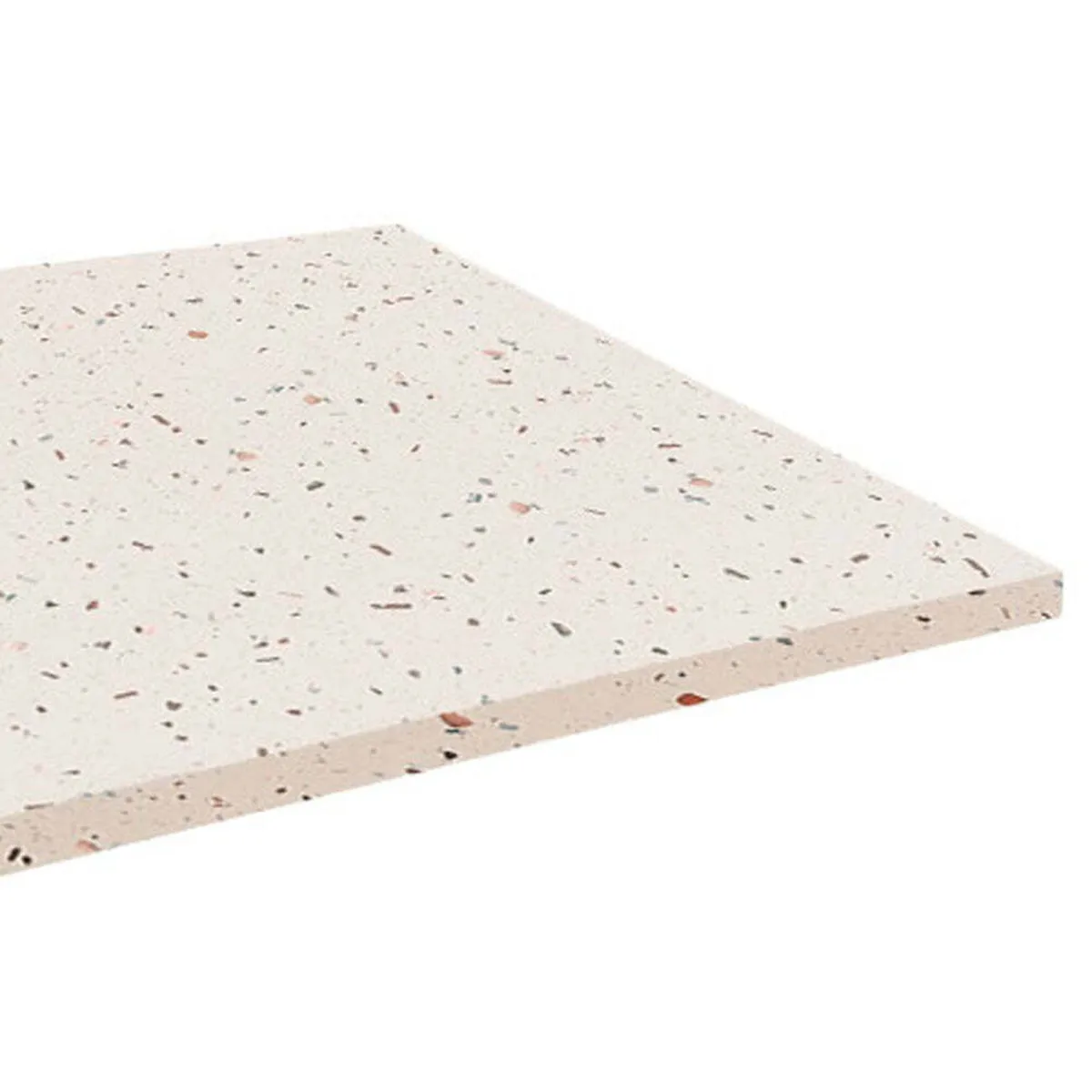 RestooTab Piano tavolo quadrato, decoro Terrazzo; 60x60 cm (LxL); bianco/multicolore/terazzo; quadrata