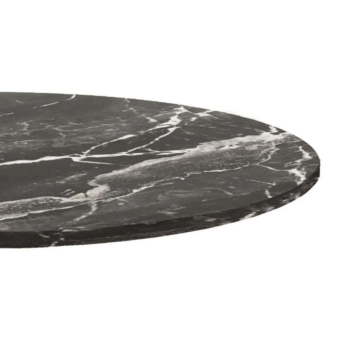 RestooTab Piano tavolo rotondo, decoro in marmo scuro; 120x120 cm (LxL); nero/marrone/marmorizzato; rotonda