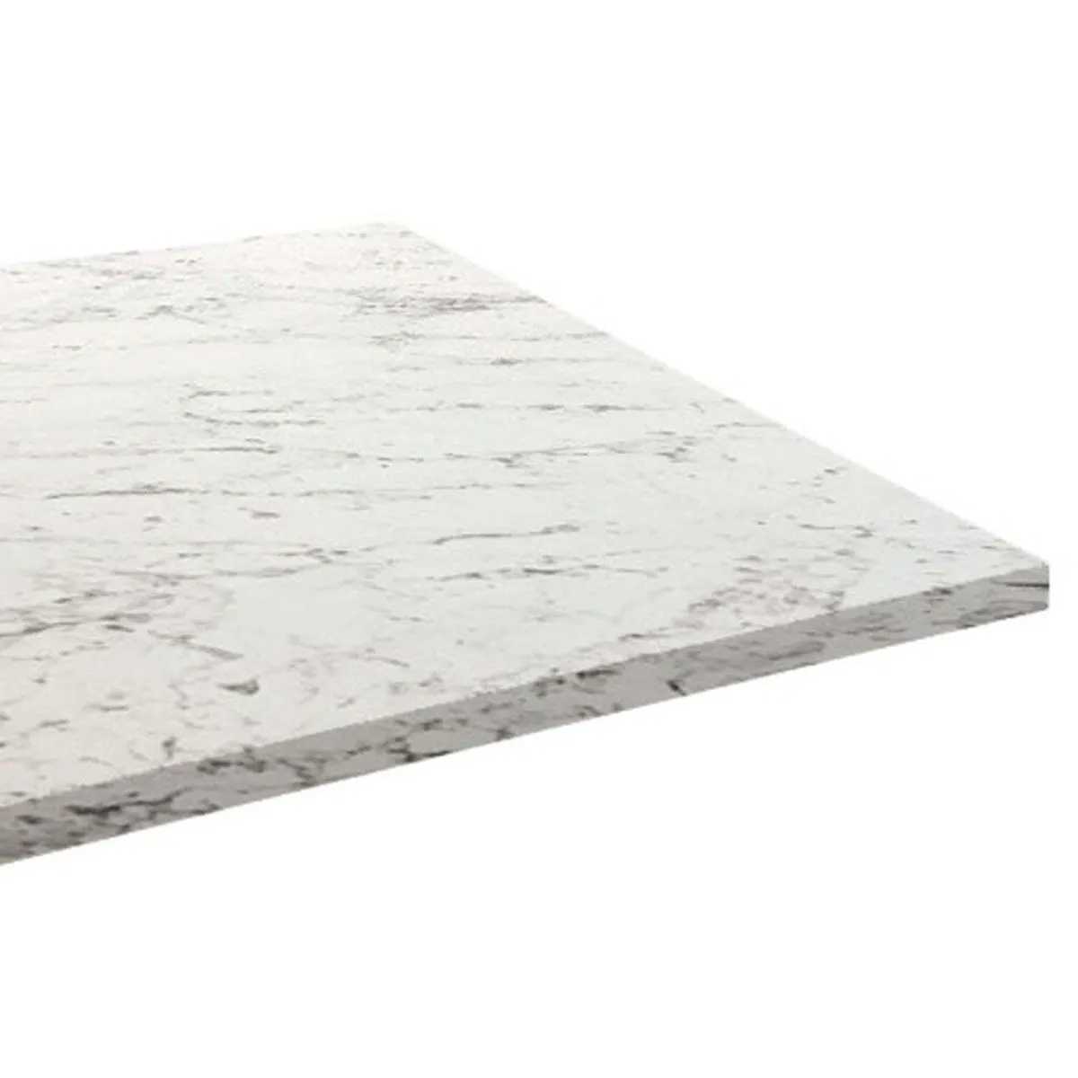 RestooTab Piano tavolo quadrato, decoro in marmo; 60x60 cm (LxL); bianco/grigio pietra/marmorizzato; quadrata