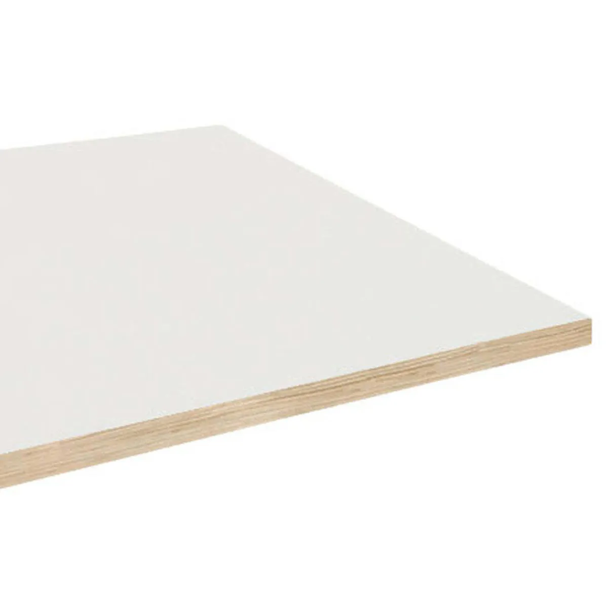 RestooTab Piano tavolo quadrato, bordi effetto legno; 70x70 cm (LxL); bianco; quadrata