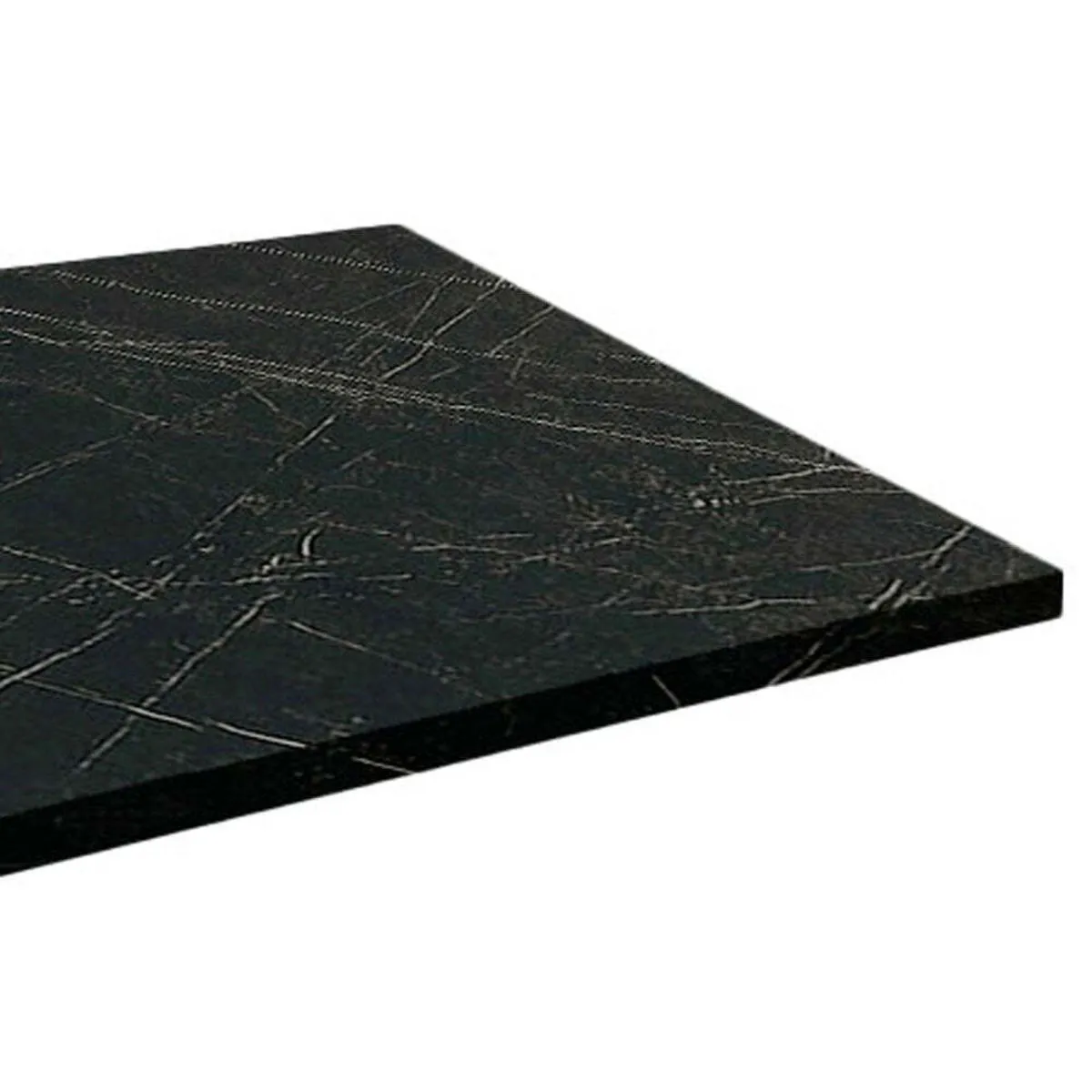 RestooTab Piano tavolo quadrato, decoro in marmo scuro; 60x60 cm (LxL); nero/marmorizzato; quadrata