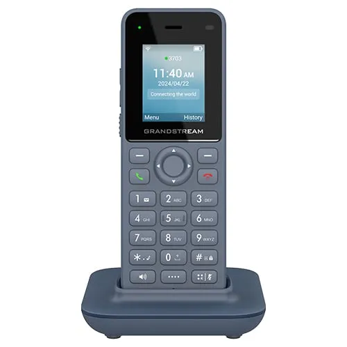 Grandstream Networks WP816 Telefono IP wireless blu con 2 linee Wi-Fi e doppio display TFT
