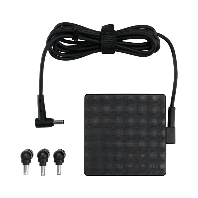 Adattatore universale ASUS da 90 W, nero, a 3 poli, protezione multipla, 100-240 V, per laptop