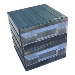 Porta minuteria cassettiera modulare N 18 2C (20,8x22,2x20,8cm) VISION BLOK Nero 1000023