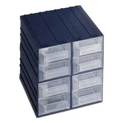 Porta minuteria cassettiera modulare N 15 8C (20,8x22,2x20,8cm) VISION BLOK Nero 1000018