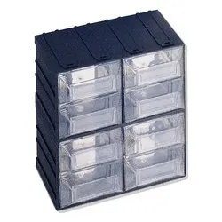 Porta minuteria cassettiera modulare N 13 8C (20,8x13,2x20,8cm) VISION BLOK Nero 1000016