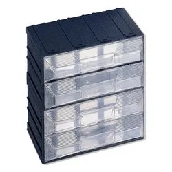 Porta minuteria cassettiera modulare N 14 4C (20,8x13,2x20,8cm) VISION BLOK Nero 1000017