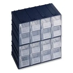 Porta minuteria cassettiera modulare N 12 16C (20,8x13,2x20,8cm) VISION BLOK Nero 1000015