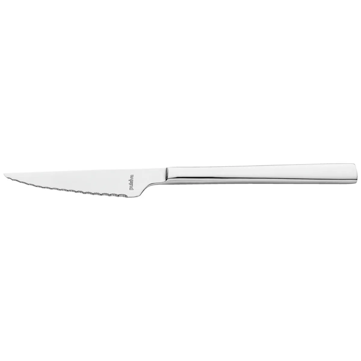 12x PULSIVA Coltello pizza e bistecca Taranto; 21.5 cm (L); argento, manico argento; 12 pz. / Pacco